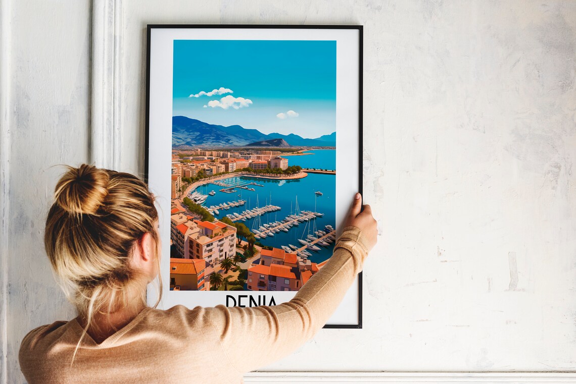 Denia Travel Poster, Spain Europe Home Decor - Image 2