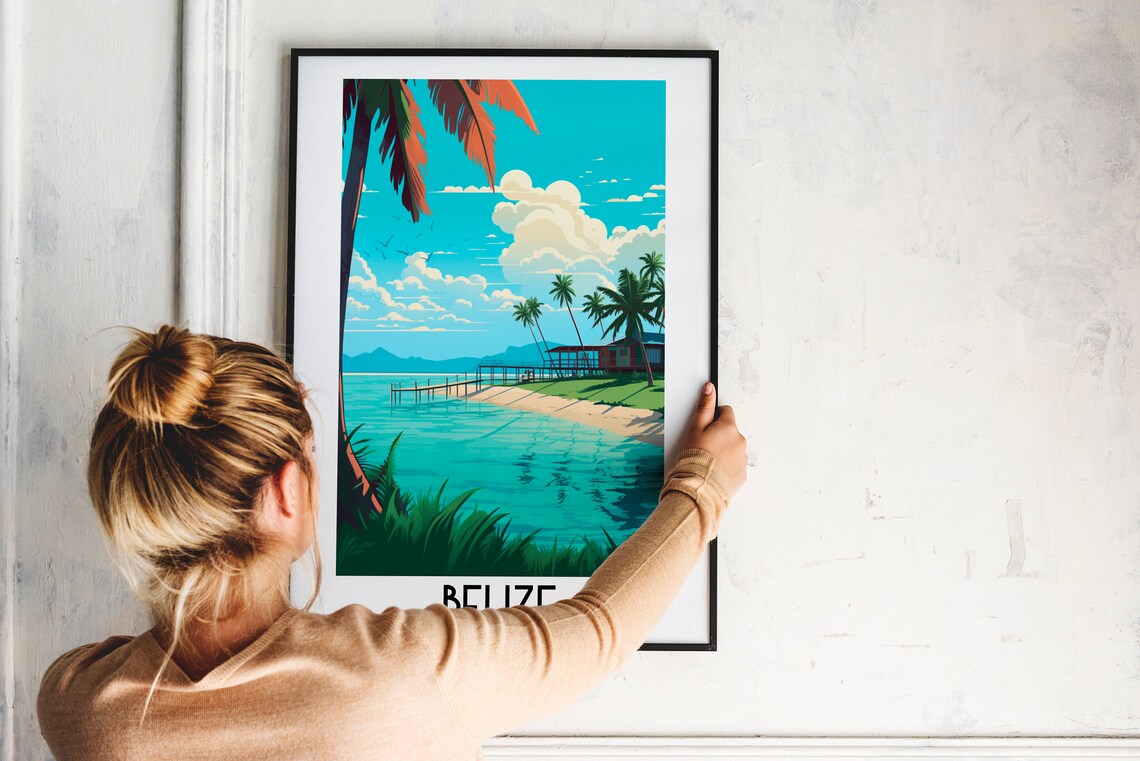Belize Travel Poster, Caribbean Home Decor Print - Image 2