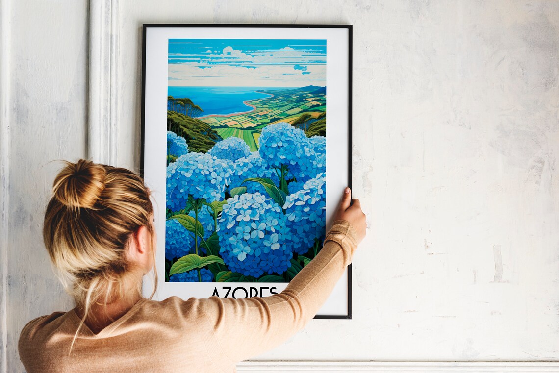 Azores Travel Poster, Portugal Island Wall Art - Image 2