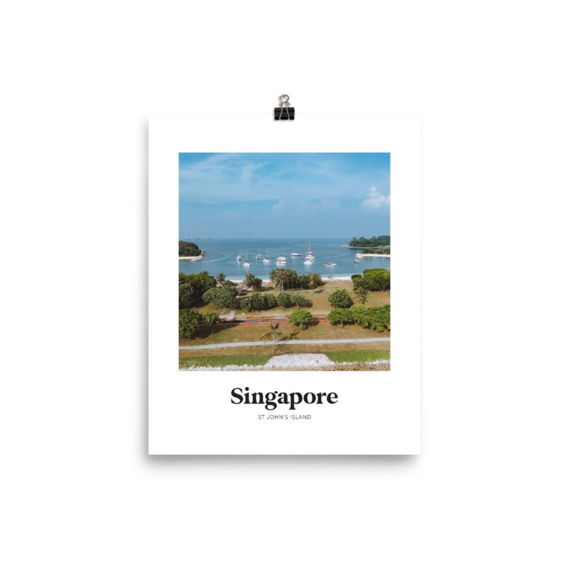 Singapore Saint Johns Island Yacht Bay Drone Photography Travel Poster - Image 3