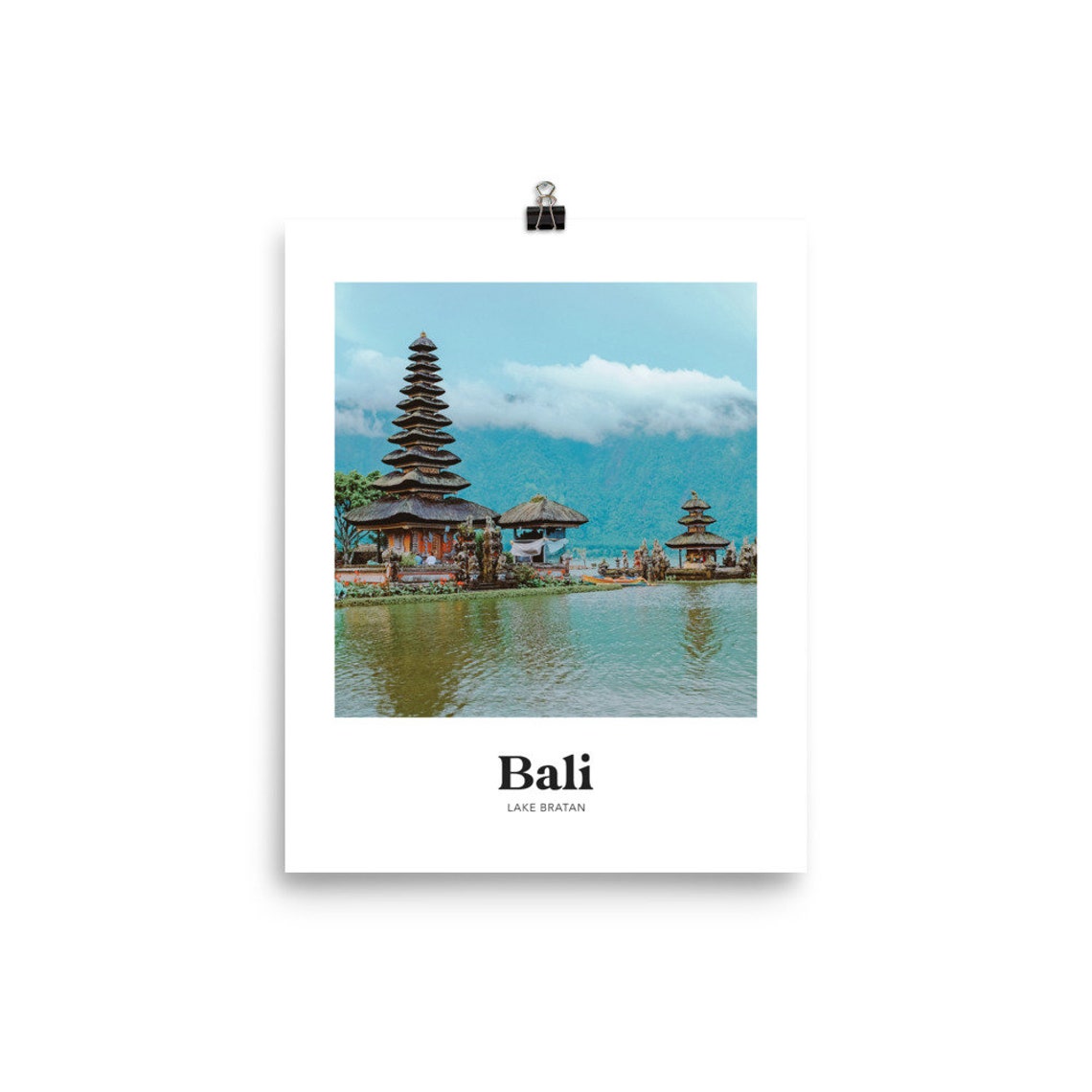 Bali Lake Bratan Temple Indonesia Colorful Travel Photography Poster - Image 3