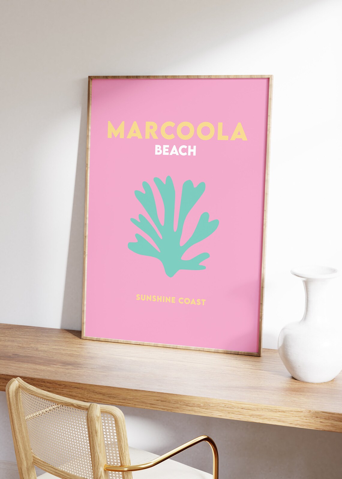 Marcoola Beach Minimalist Australian Travel Poster - Image 5