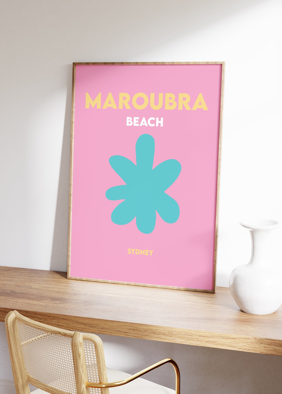 Maroubra Beach Minimalist Travel Poster, Australia - Image 4