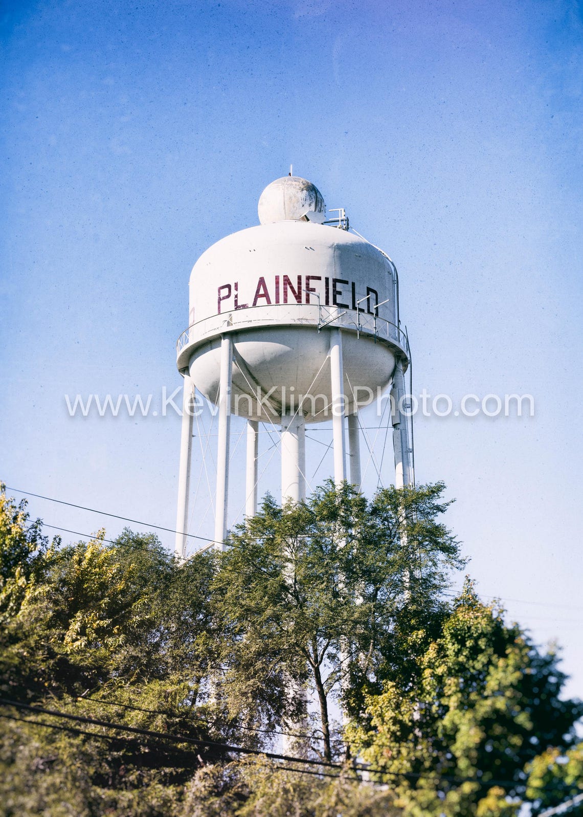 Plainfield Illinois Water Tower Americana Small Town Photo Poster - Image 3
