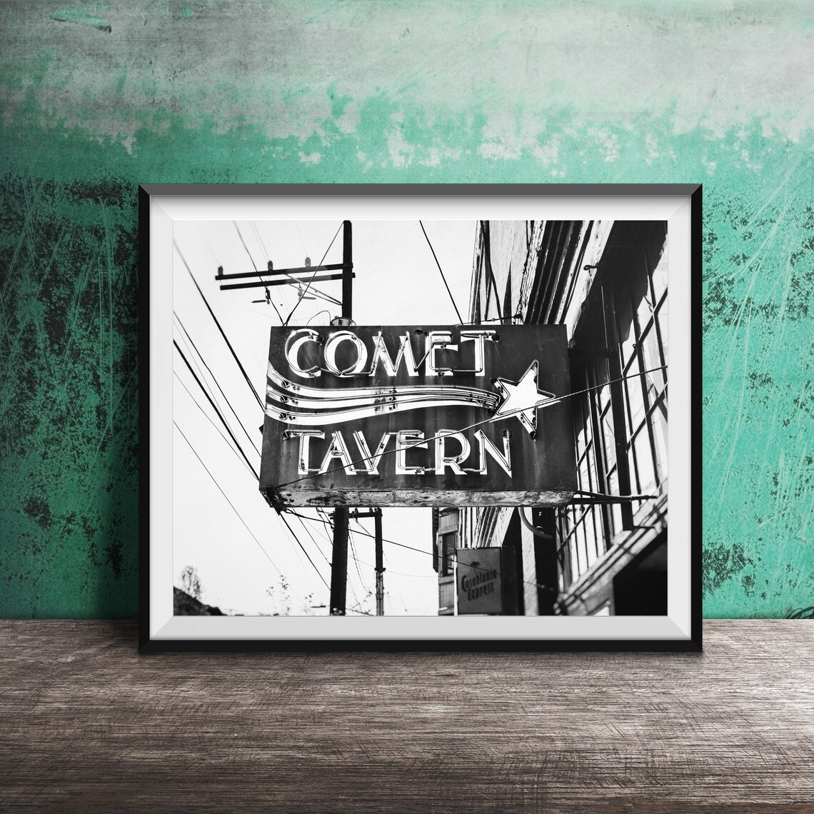 Comet Tavern Shooting Star Neon Sign Seattle Capitol Hill Poster - Image 2