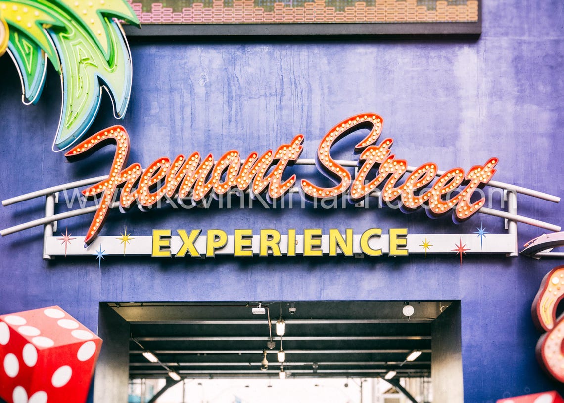Fremont Street Experience Las Vegas Neon Sign Black White Print - Image 2