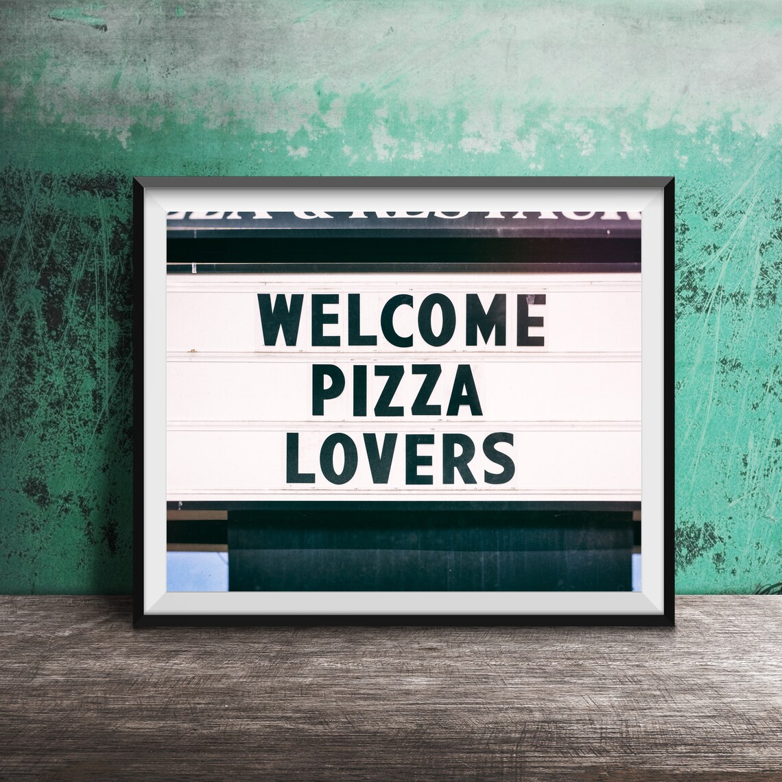 Welcome Pizza Lovers Bold Restaurant Marquee Sign Photo Poster
