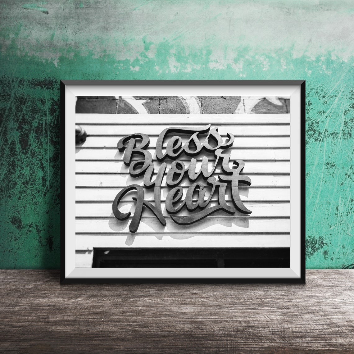 Bless Your Heart Script Wall Sign Pink Wood Southern Saying Poster - Image 2