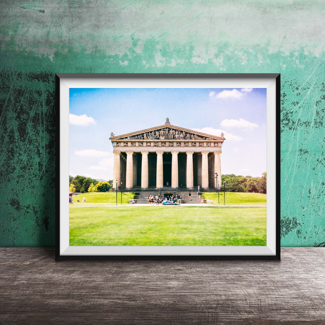 Nashville Parthenon Greek Columns Centennial Park Sunny Poster