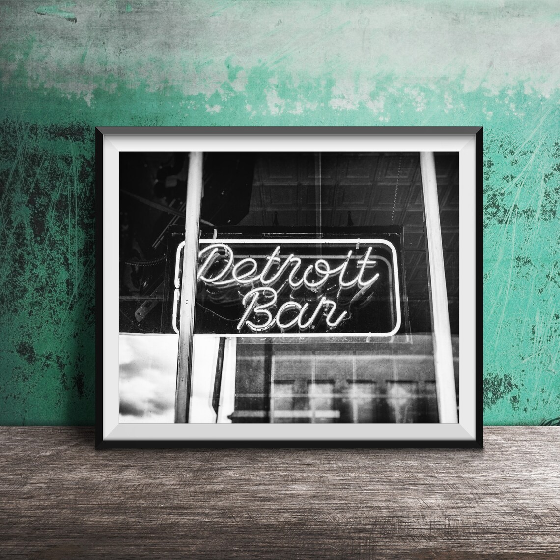 Detroit Bar Neon Sign Print Detroit Photography Print Original Wall Art Photo Modern Photography Unframed Decor Detroiter Bar - Image 2