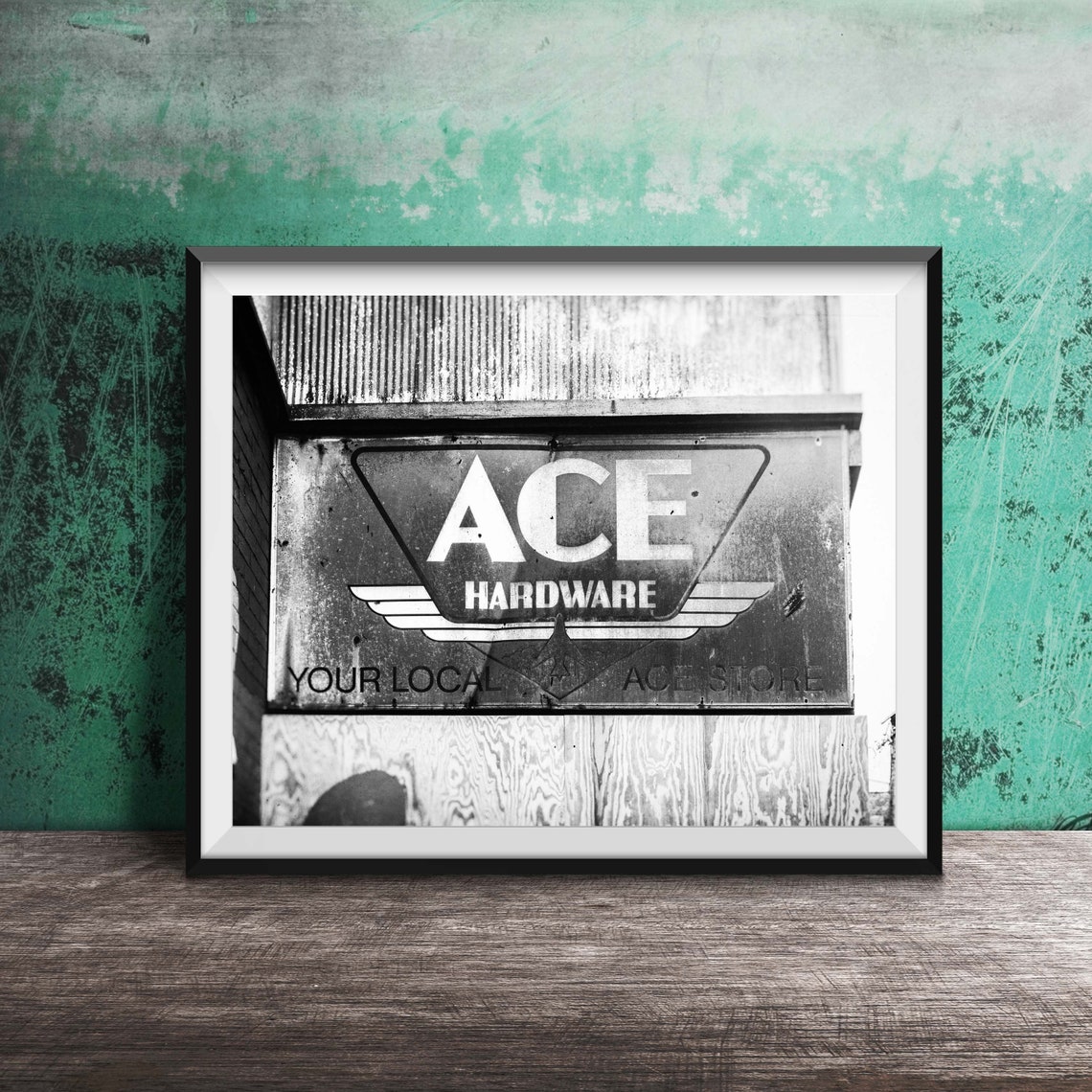 Ace Hardware Vintage Orange Storefront Sign Rustic Photography Poster - Image 2