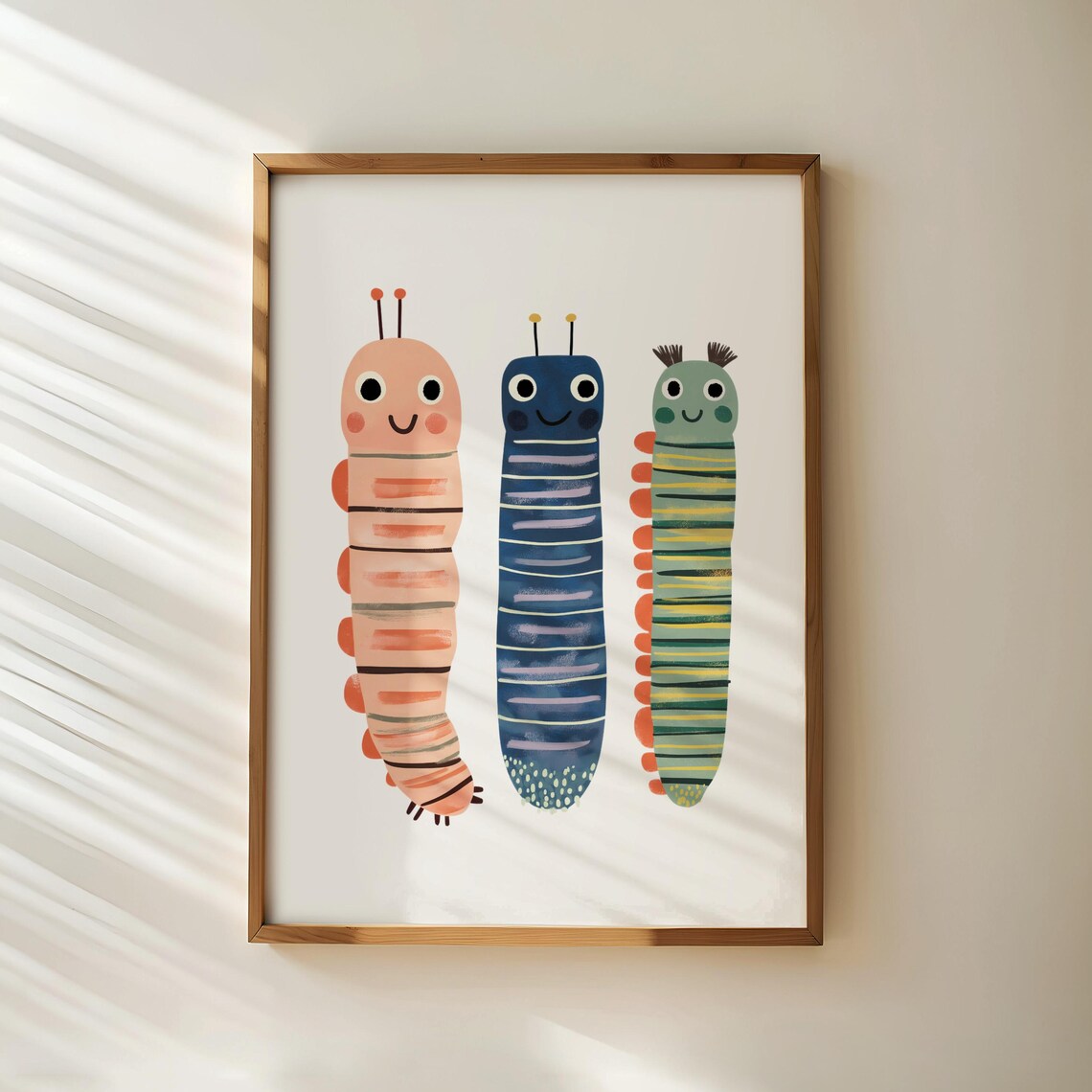 Bug Wall Art Caterpillar Art Print, Nursery Decor