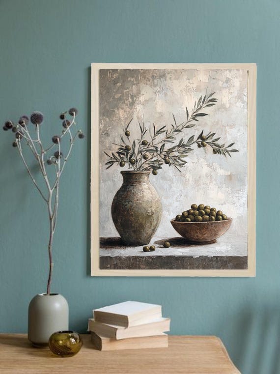 Rustic Olive Tree Mediterranean Kitchen Art Print