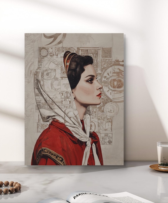 Vintage Woman Portrait Oil Painting Style Art Print