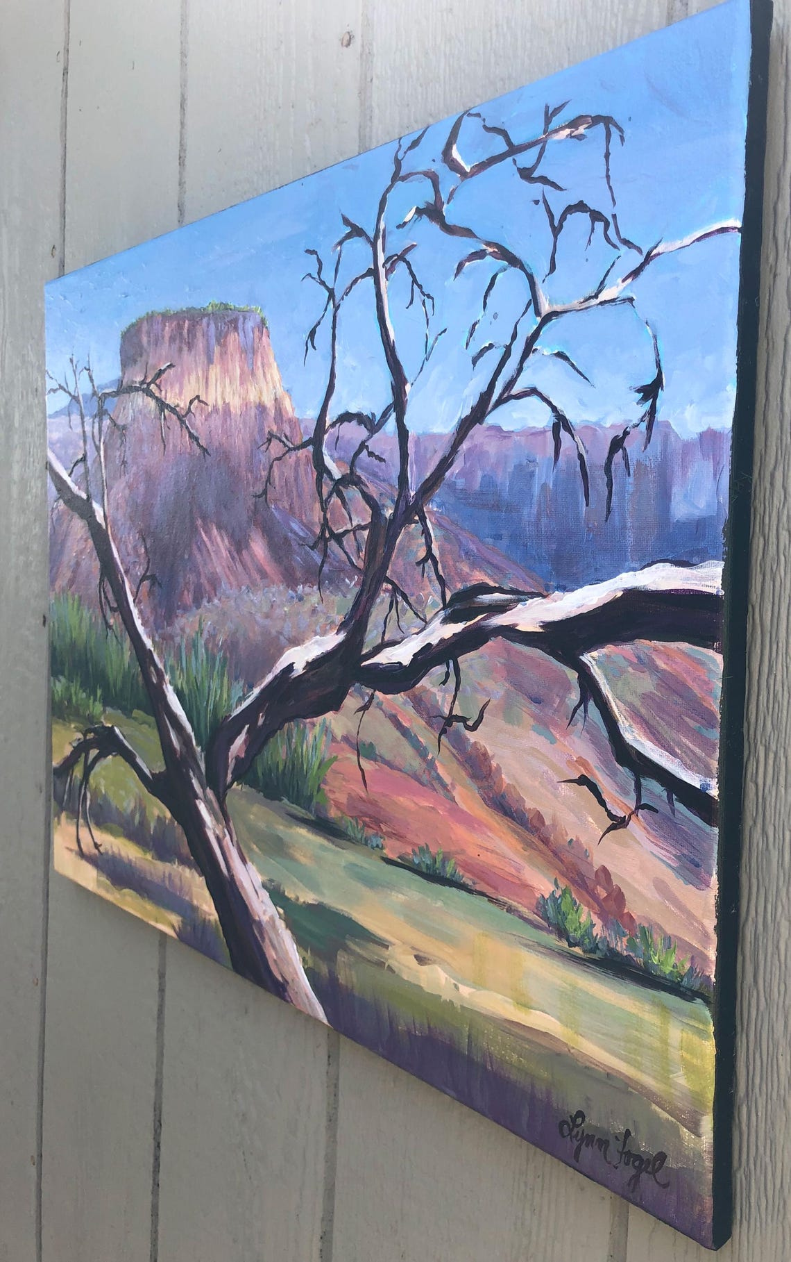 Abiquiu New Mexico Red Rock Mesa Twisted Juniper Desert Poster - Image 2