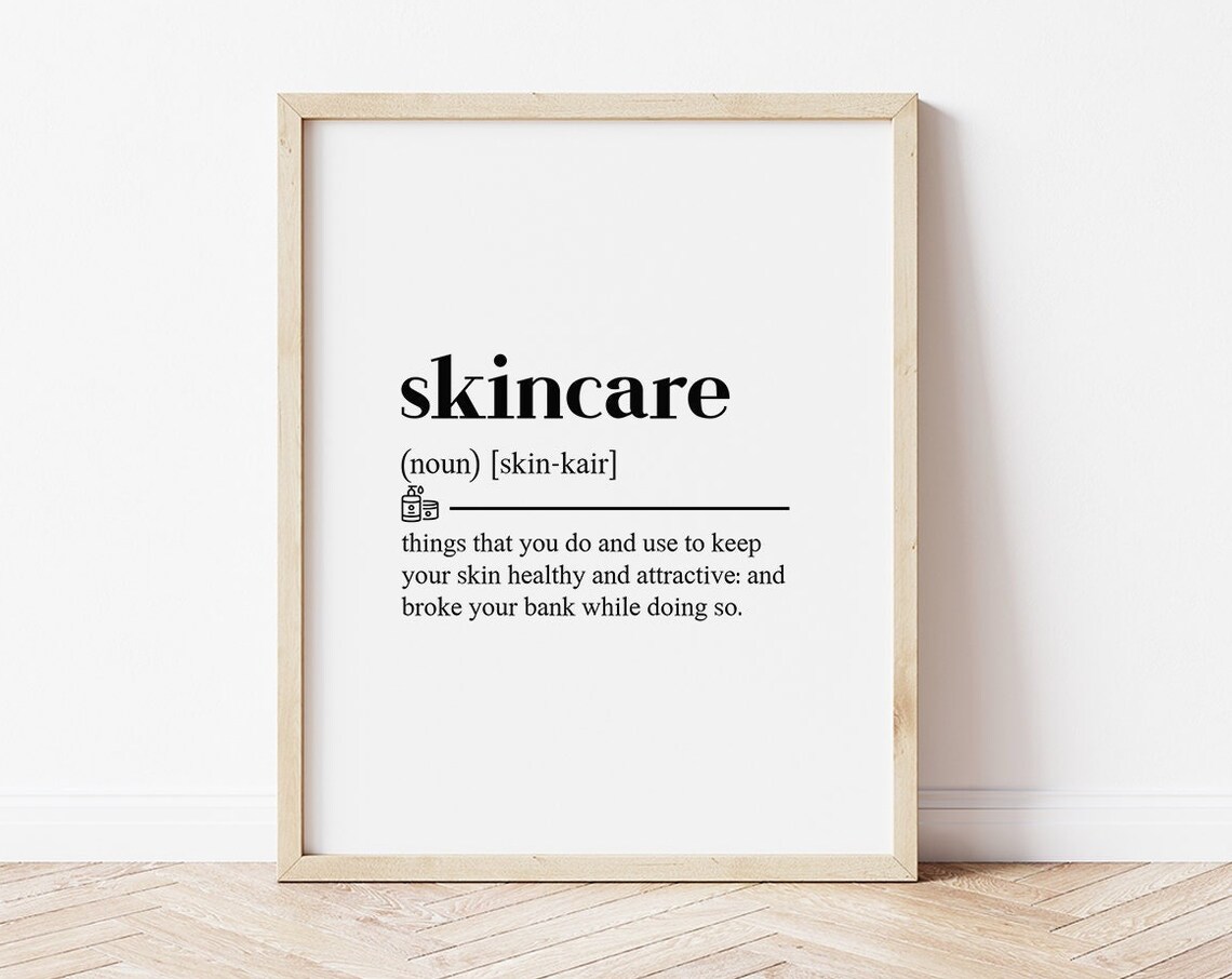 Skin Care Salon Definition Art Print, Esthetician Decor