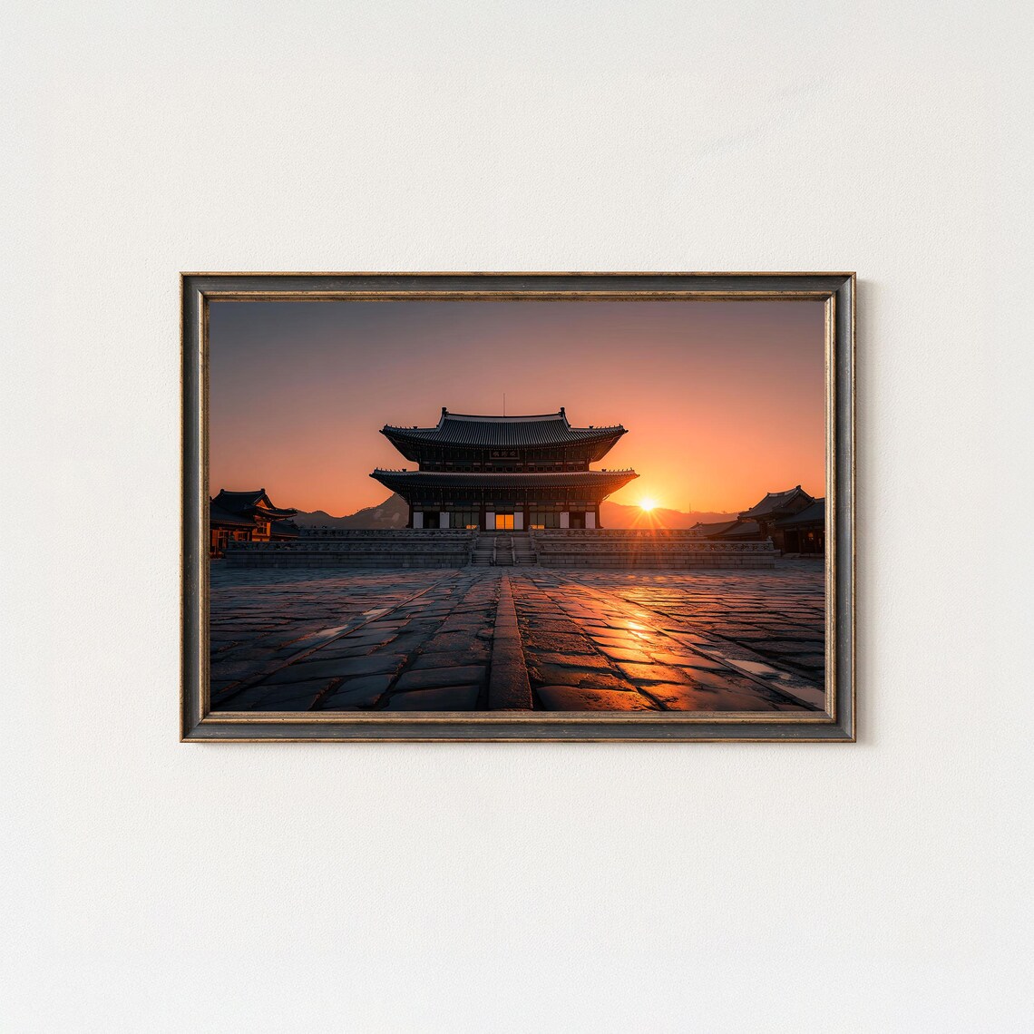Gyeongbokgung Palace Sunrise Seoul Korea Historic Gate Poster