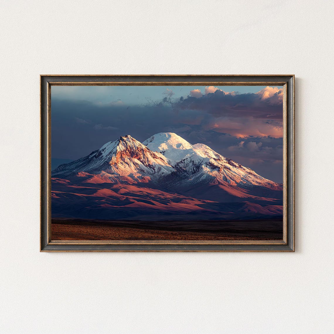 Andes Mountain Sunset Print Bolivia Sajama Landscape Art