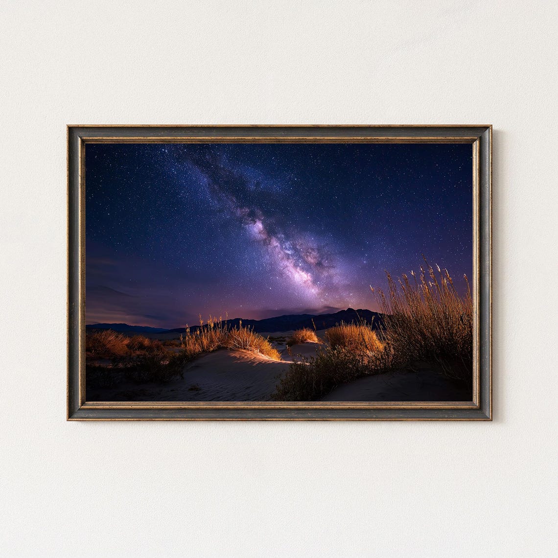 Milky Way Over Mesquite Dunes Night Sky Print