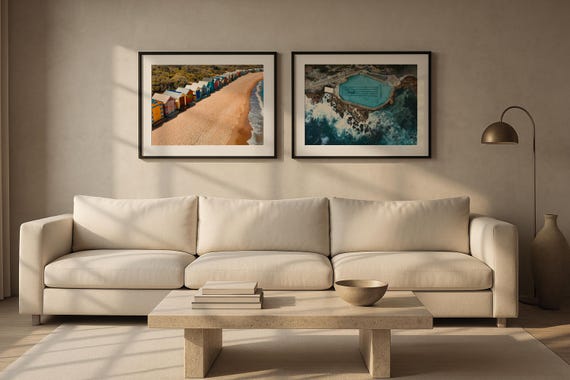 Beach Boxes Bronte Ocean Pool Print Set Australian Coastal Photography