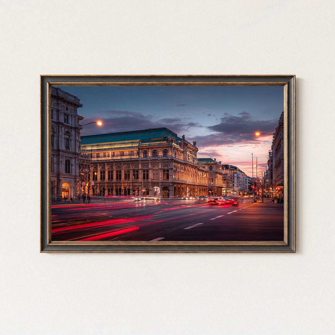 Vienna Opera House Night Print Long Exposure Cityscape Wall Art