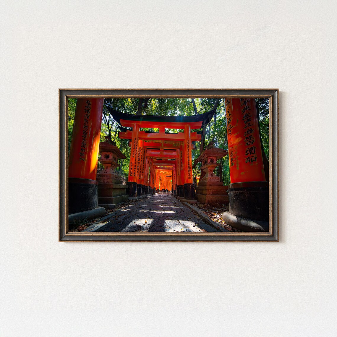 Fushimi Inari Kyoto Red Torii Gates Path Japan Travel Photo Poster