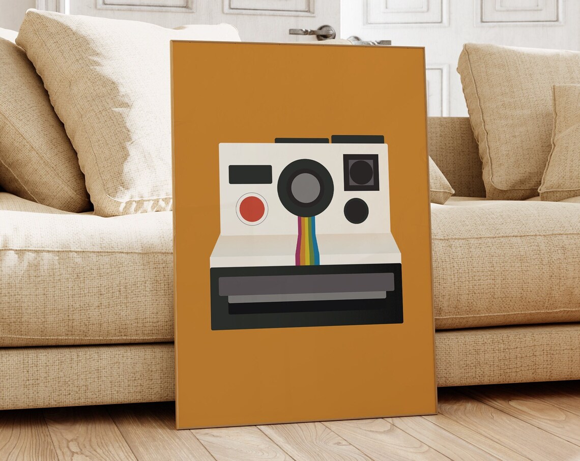 Retro Camera Mid Century Modern Art Print