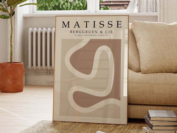 Henri Matisse Beige Minimalist Abstract Gallery Exhibition Poster