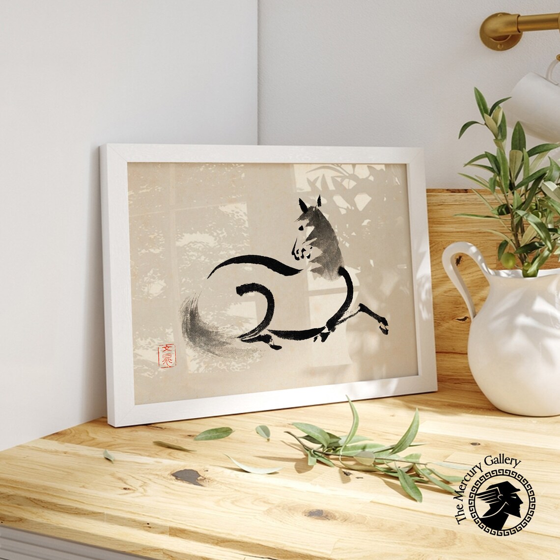 Japanese Brush Horse Vintage Animal Art Print - Image 5