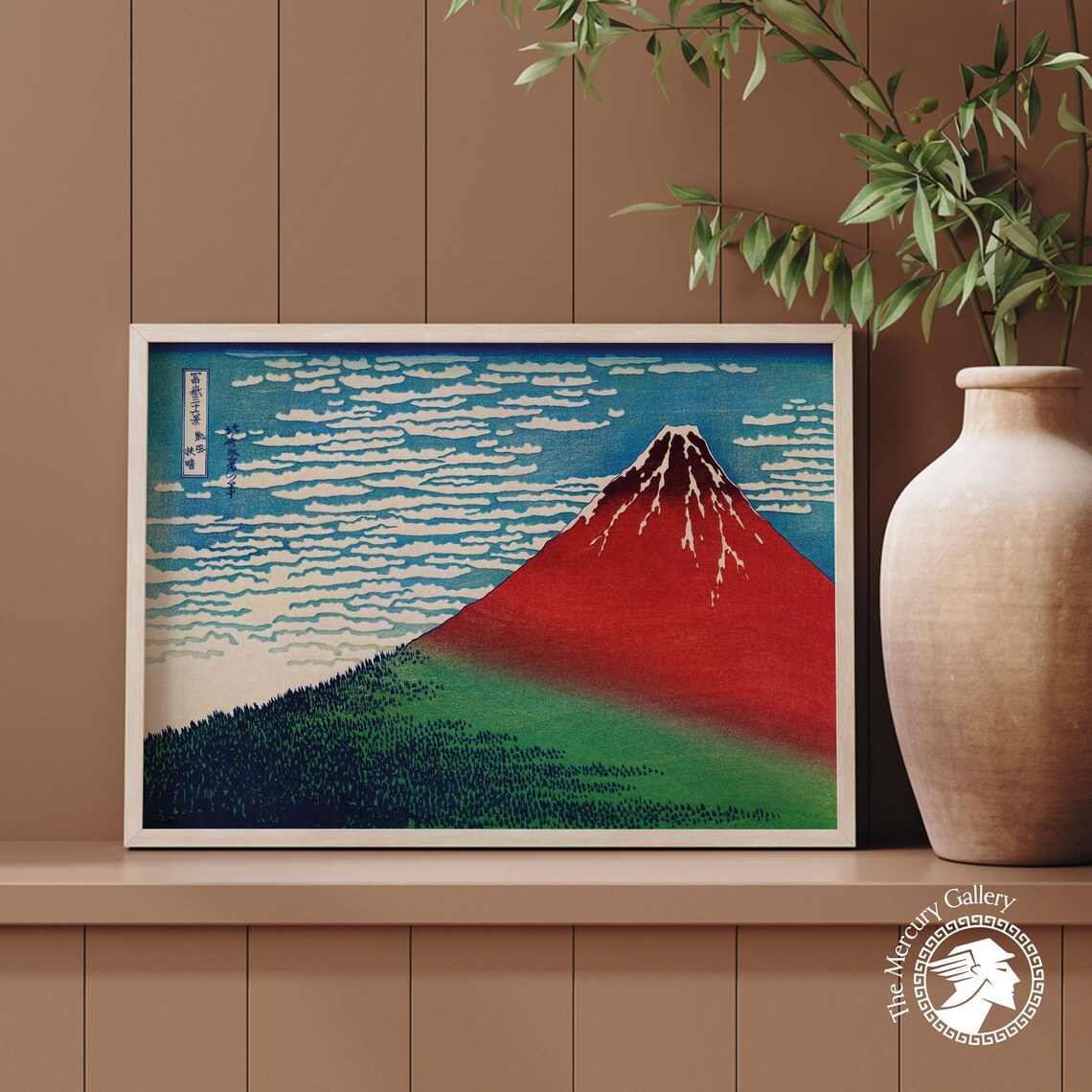 Hokusai Red Fuji Fine Wind Clear Morning Mount Fuji Woodblock Poster - Image 5