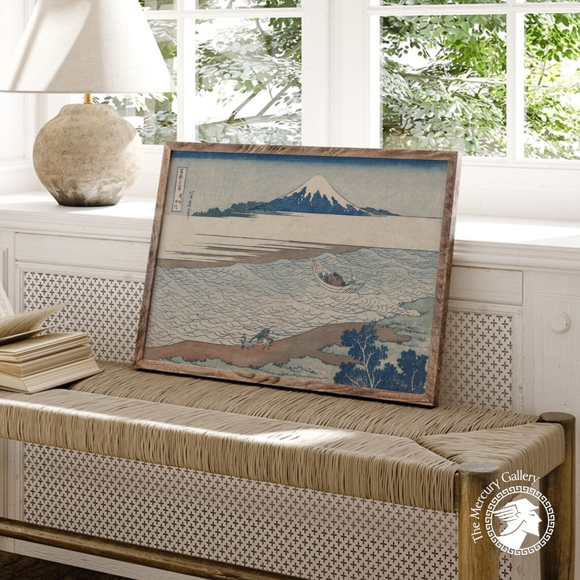Hokusai Mount Fuji Over Tama River Musashi Province Ukiyo E Art Print - Image 5