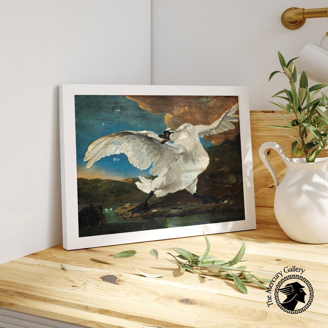 Jan Asselijn The Threatened Swan Defending Nest 1650 Baroque Art Print - Image 5