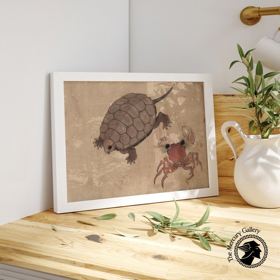 Hokusai Turtle and Crab Manga Vintage Japanese Animal Study Art Poster - Image 4
