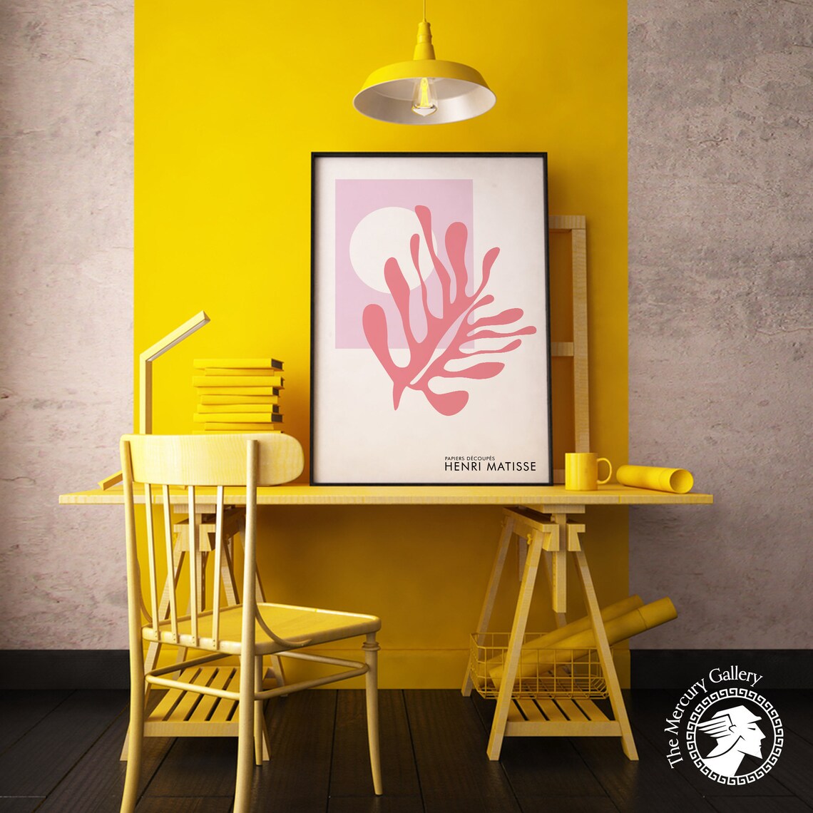 Henri Matisse Pink Coral Cut Out Sun Abstract Exhibition Poster Print - Image 5