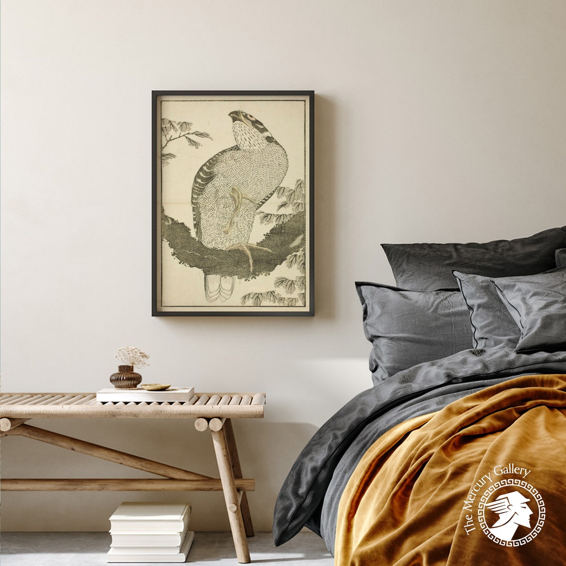 Hokusai Art Print Bird From Album Of Sketches Japan Wall Art Hokusai Wall Art Japanese Art Print Japanese Decor - Image 5