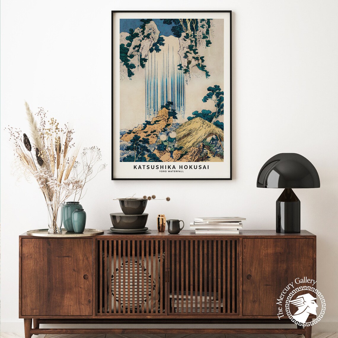 Hokusai Yoro Waterfall Blue Cascade Mountain Japanese Woodblock Art Poster - Image 6