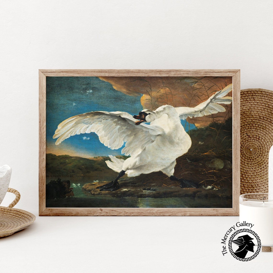 Jan Asselijn The Threatened Swan Defending Nest 1650 Baroque Art Print - Image 6