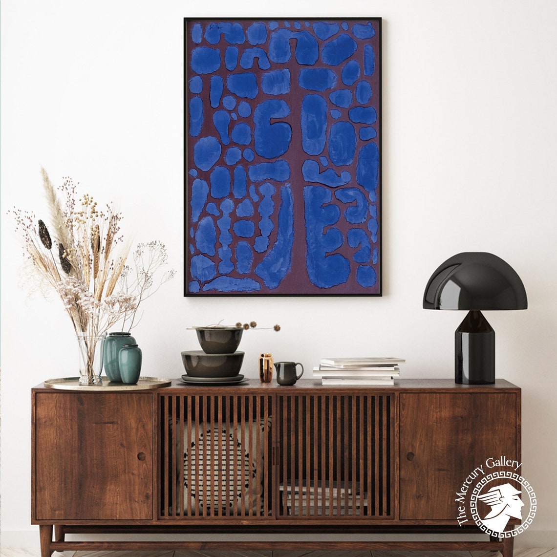 Paul Klee Late Evening Woods 1937 Cobalt Blue Abstract Tree Print - Image 2