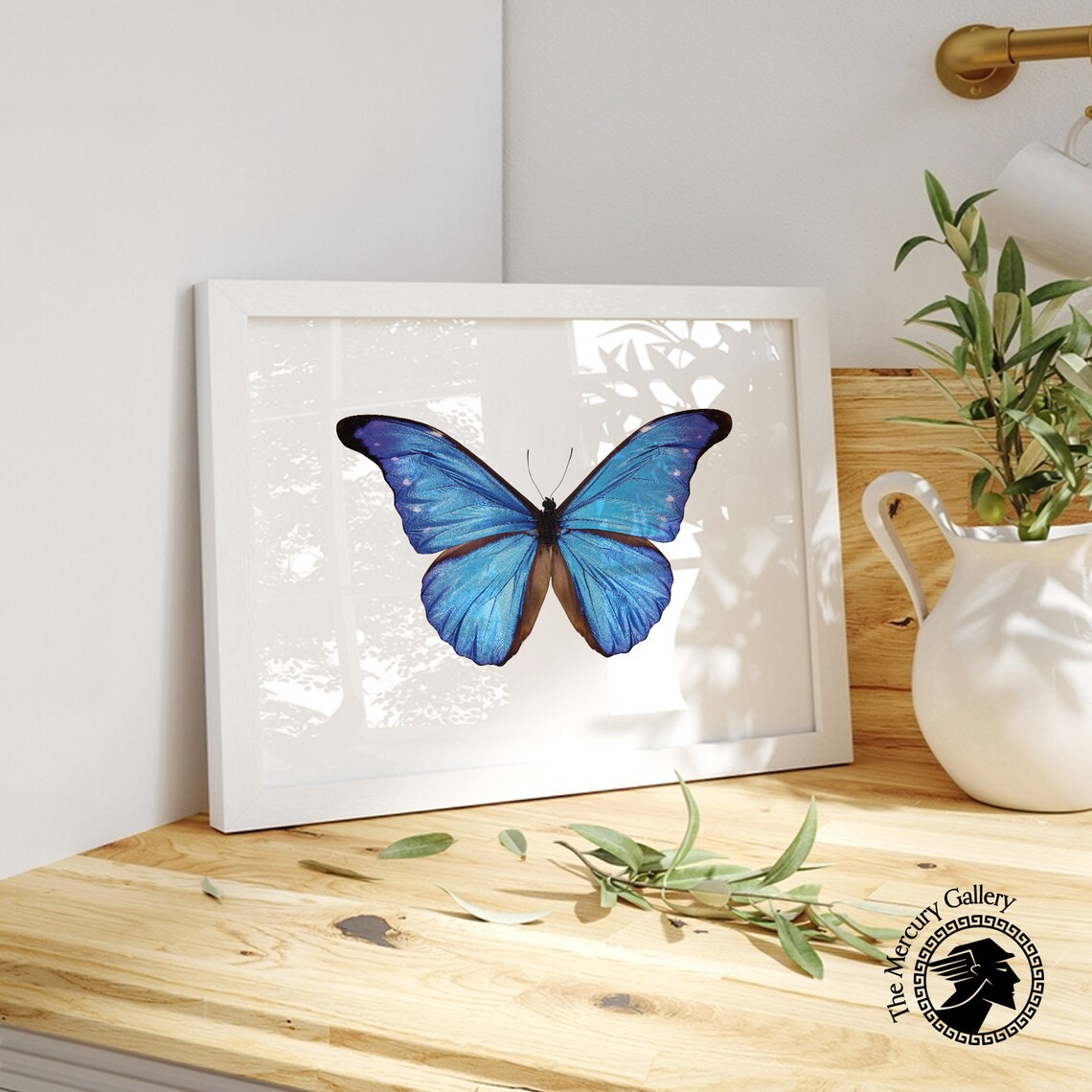 Blue Butterfly Antique Butterfly Nursery Decor Art Print - Image 5