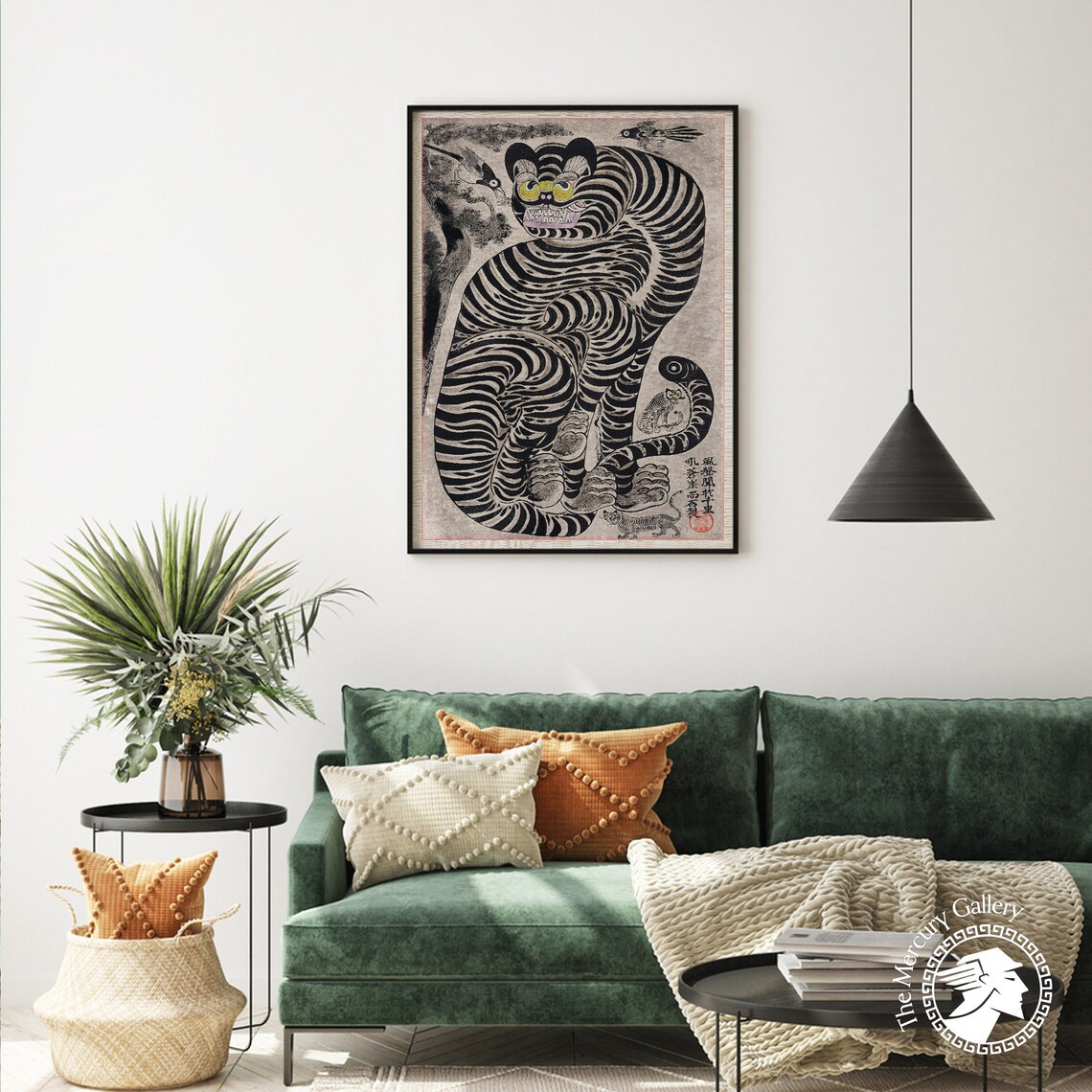 Talismanic Tiger Vintage Japanese Painting Art Print - Image 5