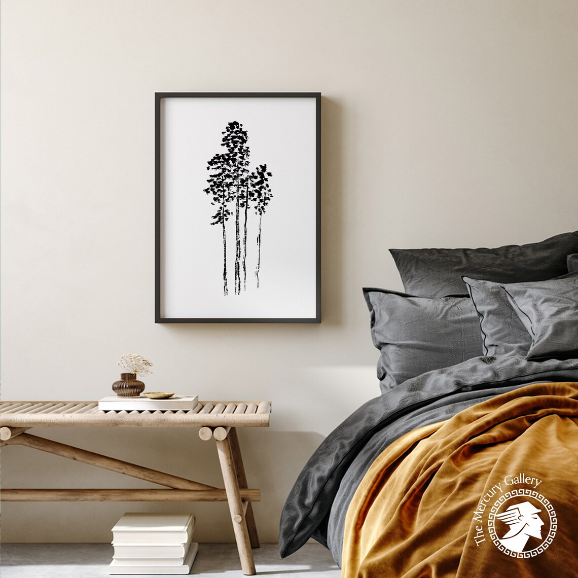 Hokusai Trees Vintage Japanese Woodblock Print - Image 2