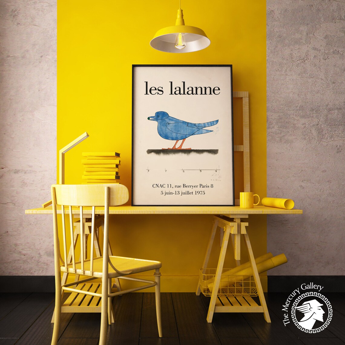 Lalanne Bird Exhibition Poster, Mid-Century Modern - Image 5