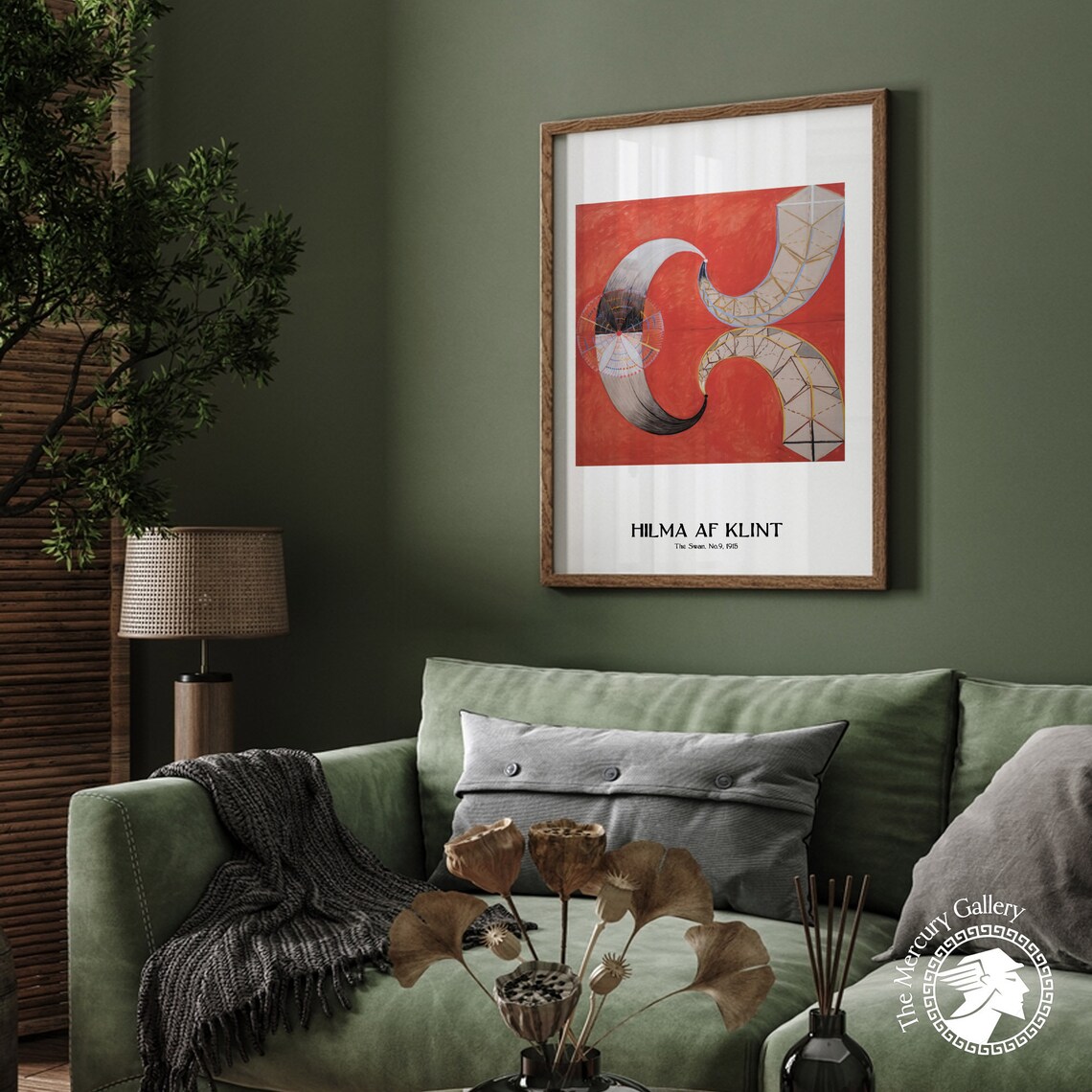 Hilma Af Klint The Swan No 9 1915 Red Swan Spiritual Abstract Poster - Image 4
