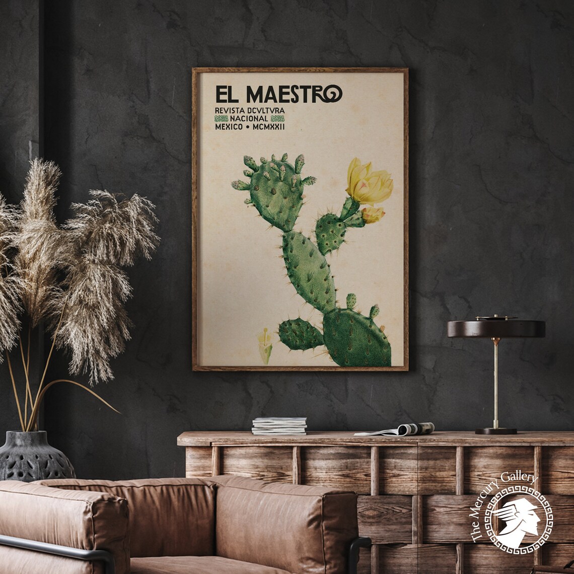 Vintage Mexican Cactus Exhibition Poster Art Print - Image 2