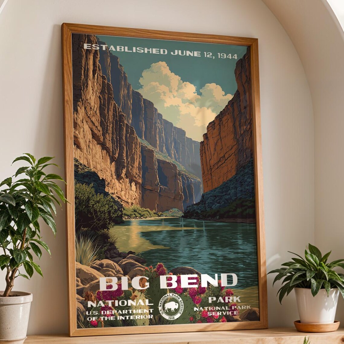 Big Bend National Park Vintage Travel Poster