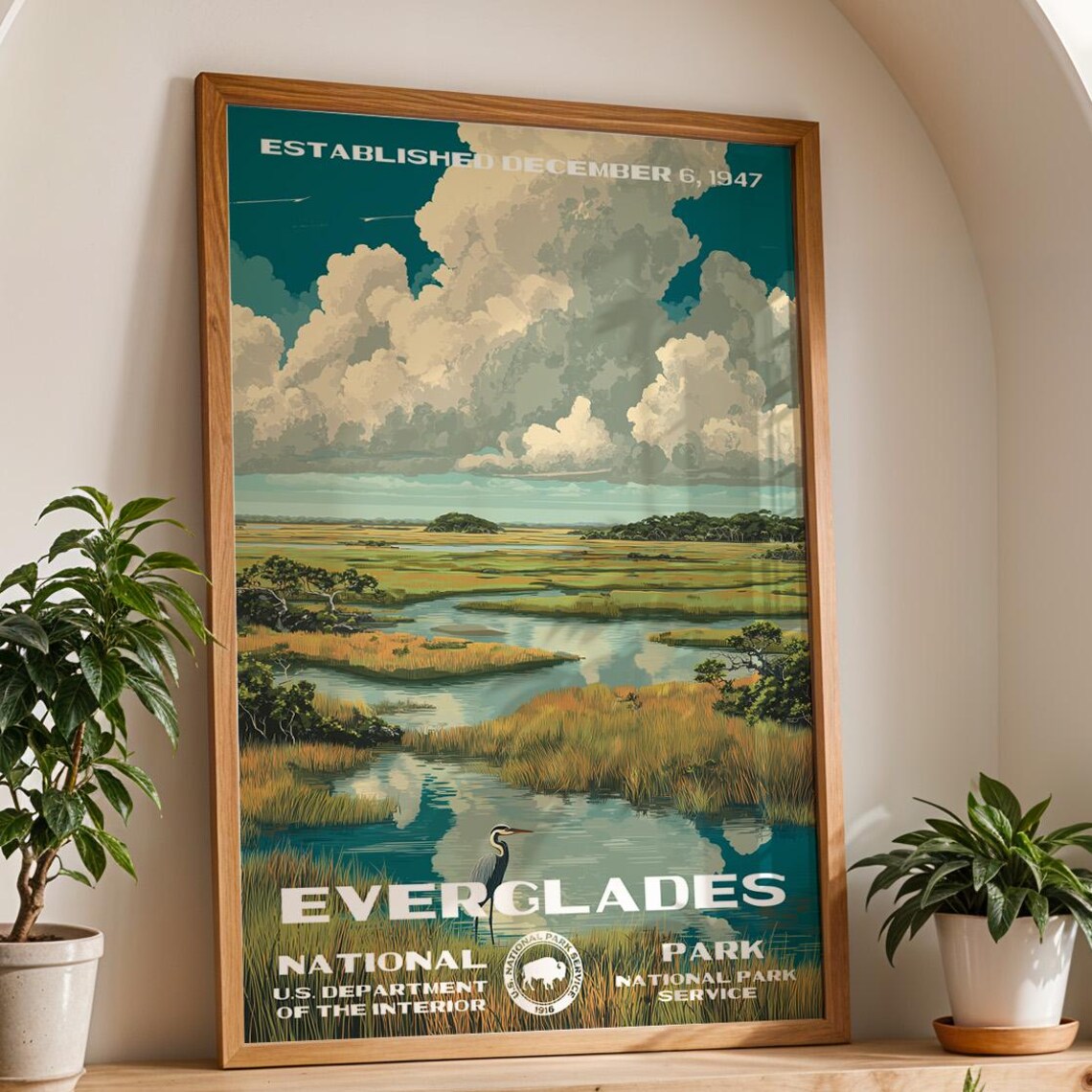 Everglades National Park Vintage Travel Poster