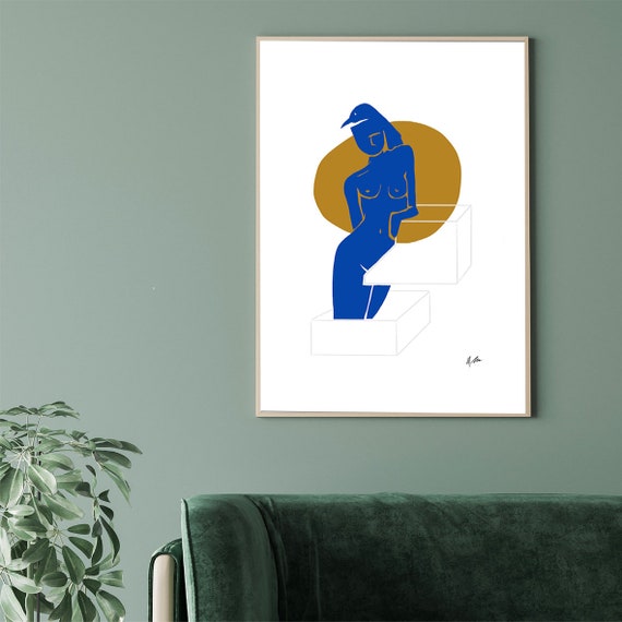 Nude Poster Matisse Inspired By Michelle Macnamara Impressionism Fine Art Print On Museum Quality Paper