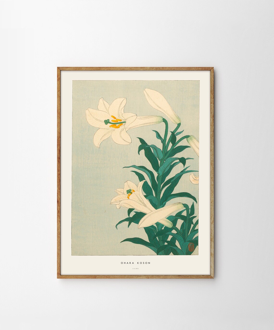 Japanese Lilies Poster, Ohara Koson Nature Art Print - Image 4