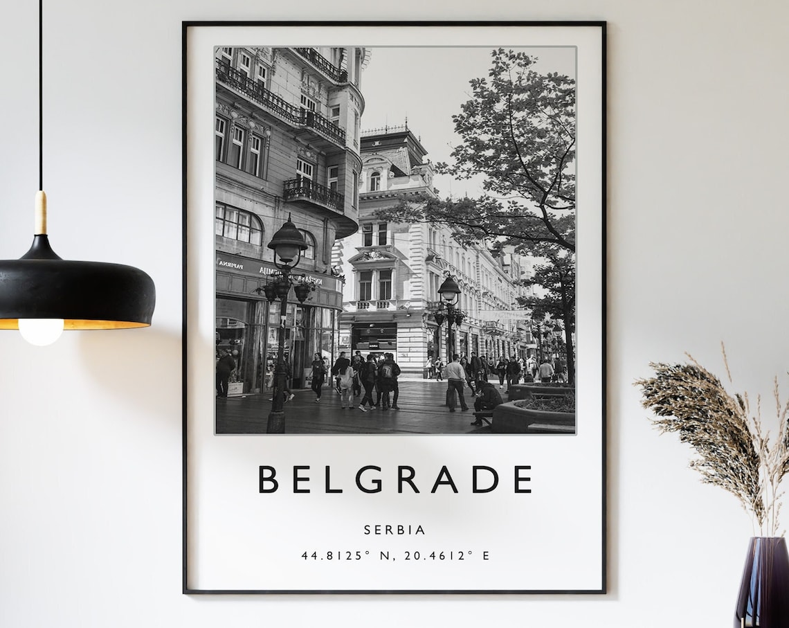 Belgrade Travel Poster, Serbia Travel Art Print