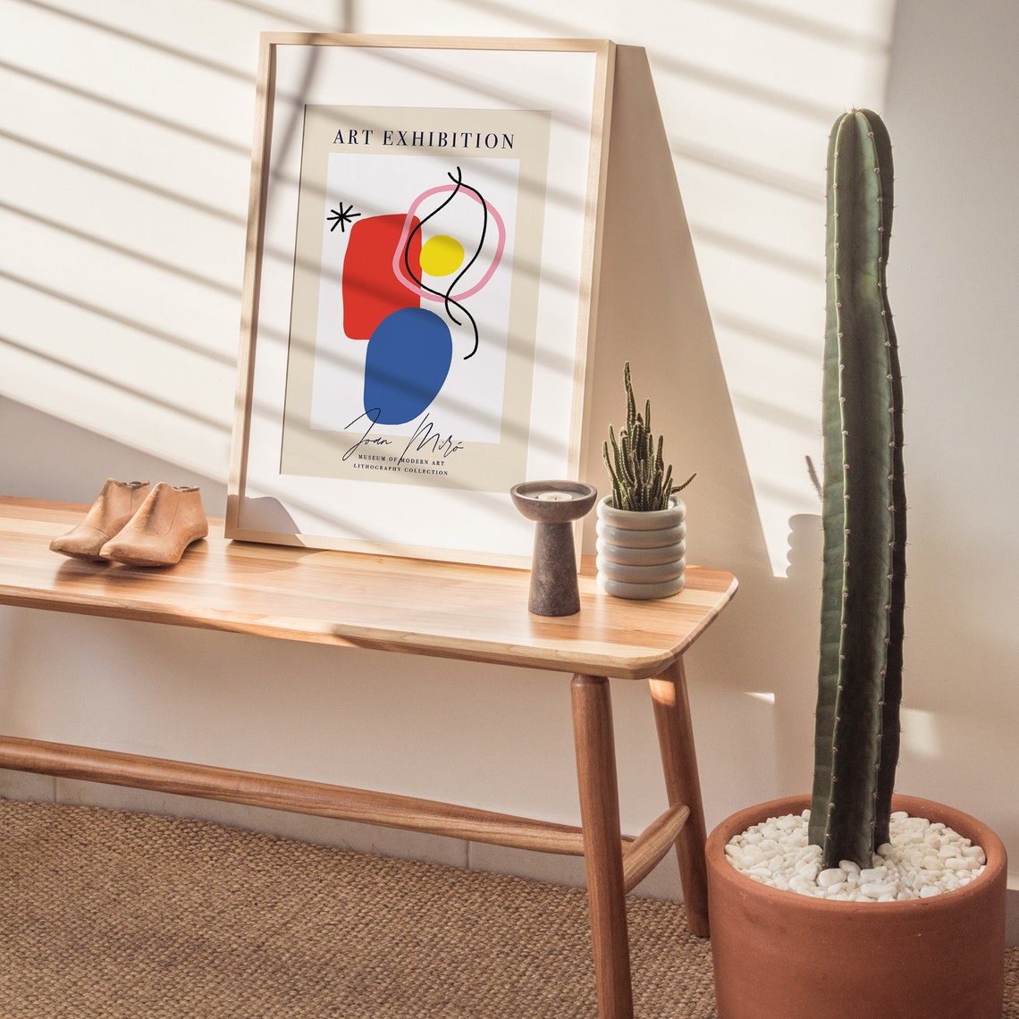 Joan Miro Art Exhibition Modern Art Abstract Litho Style Poster - Image 3
